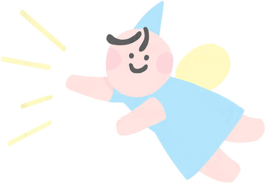Hand-Drawn Ta-da Fairy Illustration