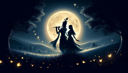 Radha Krishna: Eternal Melody of Divine Love © Renu