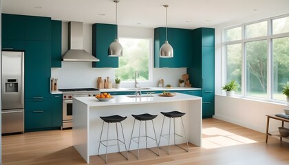 Photo interior modern design room 3d illustration