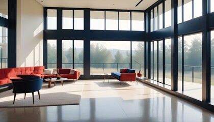 Photo interior modern design room 3d illustration