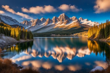 Obraz premium Beautiful lake in the mountains. Nature, travel, vacation, nature