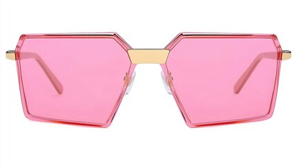 Sunglasses isolated on a white background, pink shade