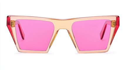 Sunglasses isolated on a white background, pink shade
