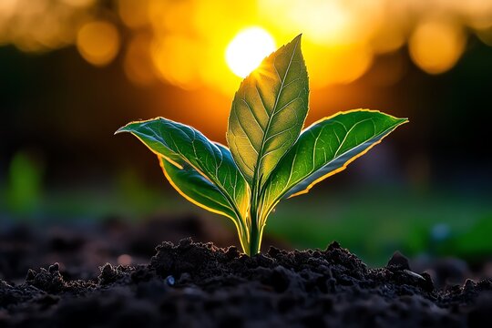 Inspiring sunrise, new beginnings, fresh start symbolizes hope and the endless possibilities of a new day