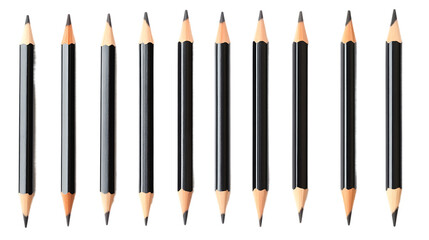 Black Pencils, Set Of 10 Black Wooden Pencils, School Supplies, Stationery, Art Supplies, Writing Pencils, Drawing Pencils, Office Supplies