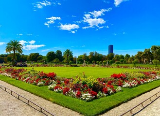 Obraz premium garden in the park of Luxembourg in Paris