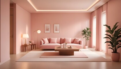 Photo interior modern design room 3d illustration