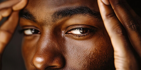 Sincere Nod: A close-up portrait of a person nodding their head gently, indicating understanding and agreement.