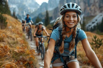 bicycle bikes person girl active cyclist women female lifestyle helmet sporting ride cycle