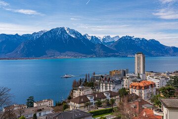 2024 Beautiful view on lake Geneva and Montreux