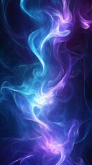 Fototapeta premium Abstract blue and purple smoke background swirling and flowing