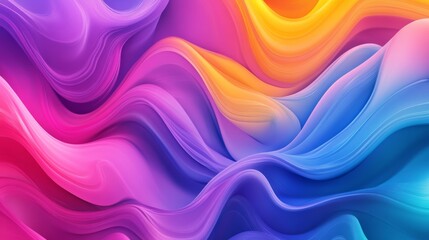 Fototapeta premium Abstract liquid background forming colorful wavy shapes