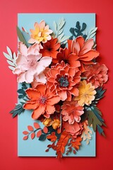 autumn leaves and flowers