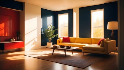 Photo interior modern design room 3d illustration