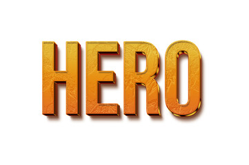 Hero text effect transparent background