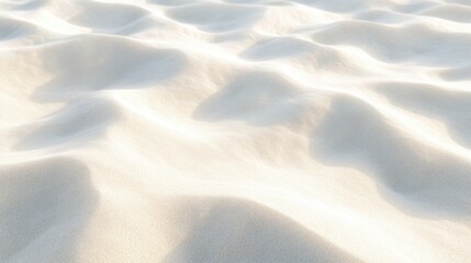 Endless tileable texture of white sandy beach or desert dunes with soft ripples, creating a calming, serene summer background.