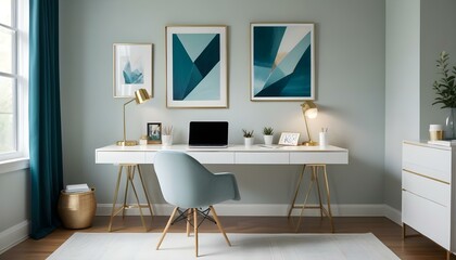 Photo interior modern design room 3d illustration