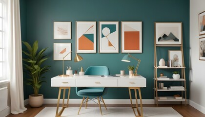 Photo interior modern design room 3d illustration