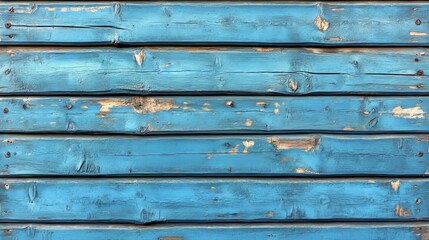 Fototapeta premium Old weathered blue painted wood planks background texture