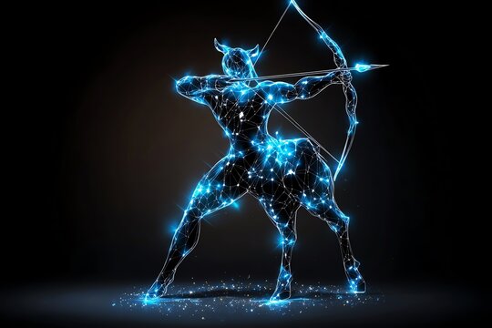 Star constellation, Sagittarius the archer, half-man half-horse is a symbol of bravery and exploration in the zodiac