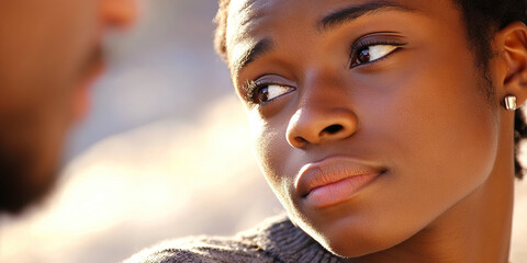 The Alert Listener: A person leaning forward, their body language attentive and focused, as they pay close attention to someone else speaking.