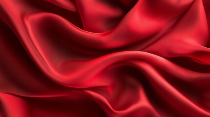 Obraz premium Smooth red silk fabric forming an elegant background