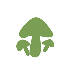 Mushrooms cartoon silhouette