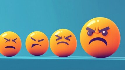 Obraz premium Bad review, negative customer feedback and complaint. Unhappy client complain. Survey, poll or questionnaire concept. Sad dissatisfied smile face. Low rank an rating. Poor business reputation.