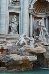 Naklejka premium Rome, Italy-July 13, 2024: trevi fountain