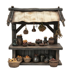 Vintage wooden market stand