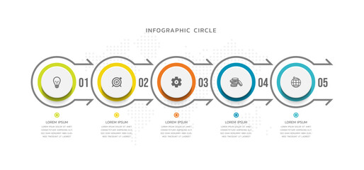 Modern infographics business template design