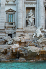 Rome, Italy-July 13, 2024: trevi fountain