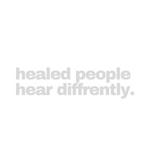 T Shirt Design Healed People Hear Differently: A minimalist, thought-provoking quote on a white background, perfect for social media, posters, or graphic design projects.