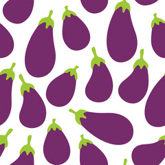 Eggplant pattern Background. flat illustration Eggplant background. seamless pattern Eggplant. Eggplant flat illustration background. Eggplant Pattern Flat.