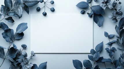 Elegant minimalist invitation template, featuring fashionable black, silver, and royal blue borders, providing a simple and elegant design, suitable for those who pursue exquisite invitations.