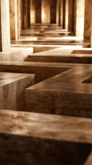 Abstract Maze with Geometric Patterns