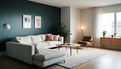 Photo interior modern design room 3d illustration