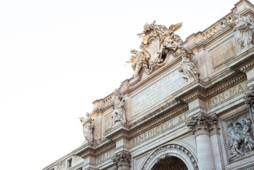 Rome, Italy-July 13, 2024: trevi fountain
