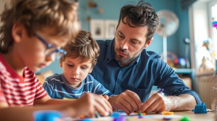 The Father and Two Children