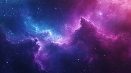 Cosmic Nebula with Star Dust and Swirling Gas