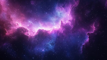 Fototapeta premium Cosmic Nebula with Stars and Dust Clouds