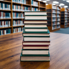 Fototapeta premium artificial intelligence realistic background library room