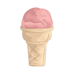 Illustration of ice cream cone 