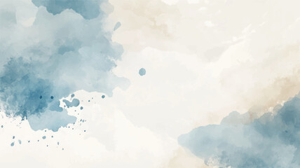 Abstract watercolor aesthetic horizontal background. Hand drawn vector splatter texture. Brush stroked painting pastel color watercolour