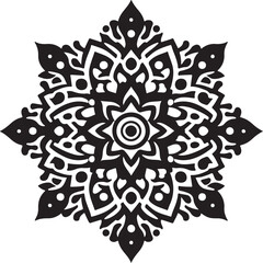 Mandala Silhouette Vector Design, mandala pattern design, line illustration.