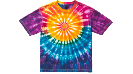Tie Dye T-Shirt with Rainbow Colors.