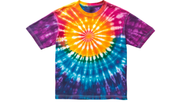 Tie Dye T-Shirt with Rainbow Colors.