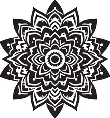 Mandala Silhouette Vector Design, mandala pattern design, line illustration.