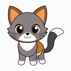 Cat cartoon vector illustration style design