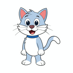 Cat cartoon vector illustration style design